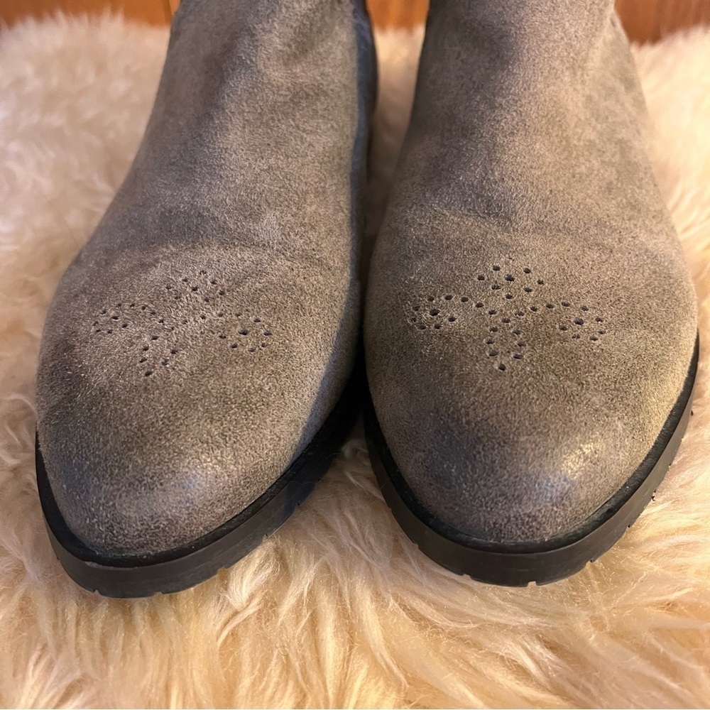 Dirndl + Bua Olive Green Suede Tall Riding Boots Sz-37 - Picture 2 of 11
